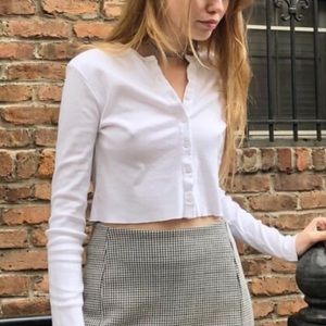 Brandy Melville cropped button up